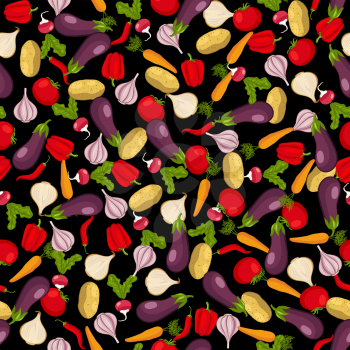vegetables seamless pattern. vector illustration - eps 8