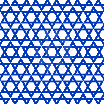 blue six-pointed star pattern - vector illustration. eps 8