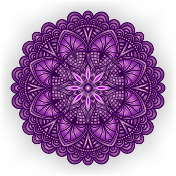 violet floral ornament. circular pattern - vector illustration. eps 8