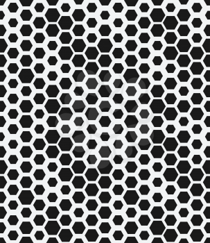 hexagon monochrome seamless geometrical pattern - vector illustration. eps 8