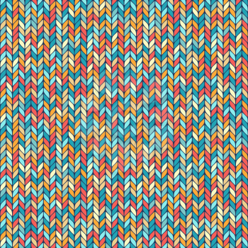 melange knitted seamless background pattern. vector illustration - eps 8