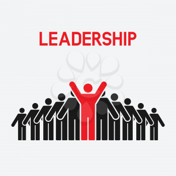 Leadership and teamwork concept - vector illustration. eps 8
