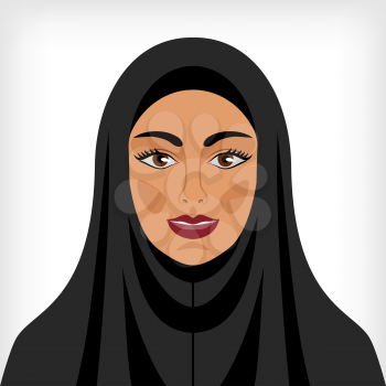 Muslim woman in chador. vector illustration - eps 8