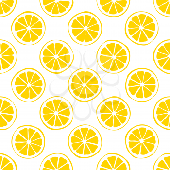 lemon seamless pattern  white background - vector illustration. eps 8