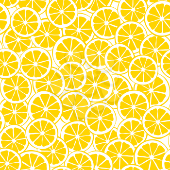 lemon slices seamless pattern - vector illustration. eps 8