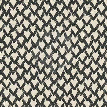 zigzag drawn seamless pattern. vector illustration - eps 8