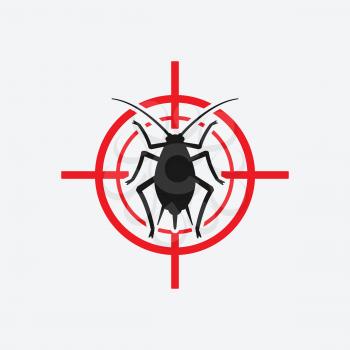 aphid icon red targetl. vector illustration - eps 8
