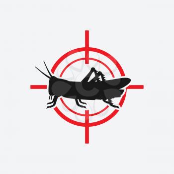 locust icon red target. vector illustration - eps 8