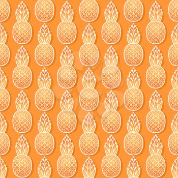 sweet pineapple seamless pattern. vector illustration - eps 8