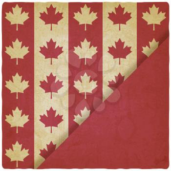canadian flag symbols vintage background. vector illustration - eps 10