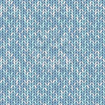blue pastel knitted seamless background pattern. vector illustration - eps 8