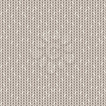 beige knitted seamless pattern. vector illustration - eps 8