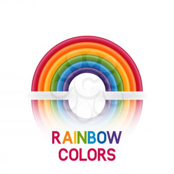 rainbow symbol six colors. vector illustration - eps 10