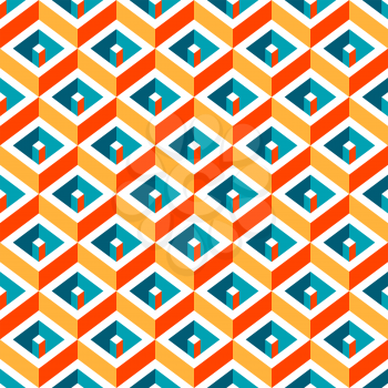 Multicolor geometric rhombus pattern. Vector illustration