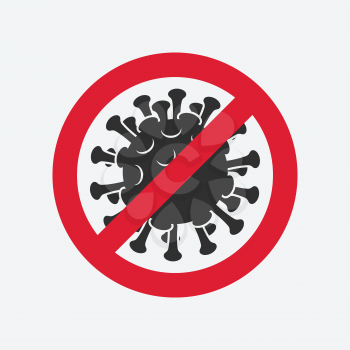Virus stop sign. Vector illustration