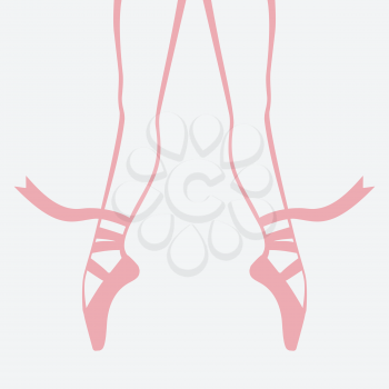 dancing ballerina on pointe. vector illustration - eps 8
