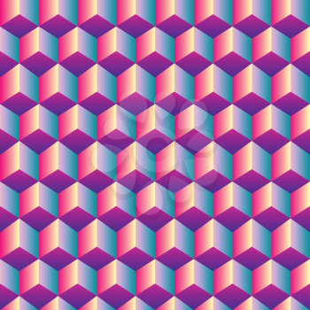 bright gradient cubic seamless pattern. vector illustration - eps 8