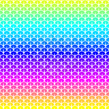 scales seamless pattern in rainbow colors. vector illustration - eps 8