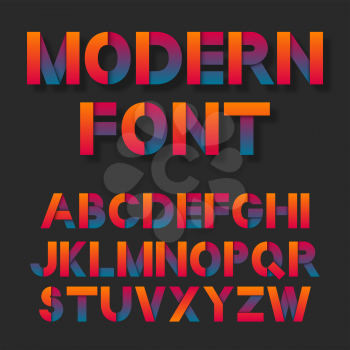 Color bright gradient font. vector illustration - eps 10