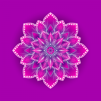 stylized lotus flower on pink background. vector illustration - eps 10