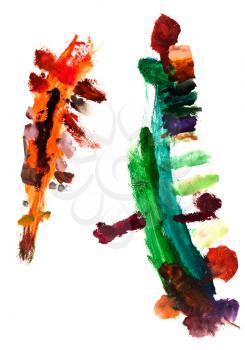 childs painting - abstract brush strokes and paint stains