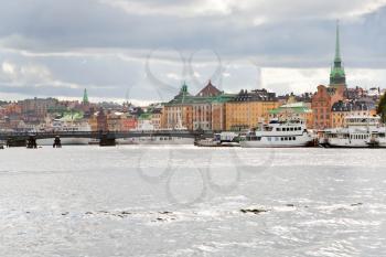 panorama of Stockholm city, Sweden in autumn day