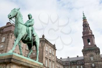 King Christian IX Monument in Christiansborg Palace in Copenhagen