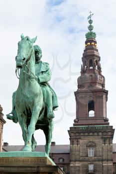 King Christian IX Monument in Christiansborg Palace in Copenhagen