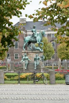 Christian V statue in Kongens Nytorv (King's New Square) in Copenhagen, Denmark