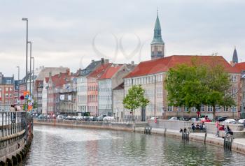  Frederiksholms Kanal and view on Town Hall tower in Copenhagen on September 10, 2011