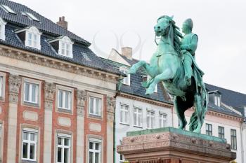Statue of Absalon on Hojbro square in Copenhagen, Denmark 