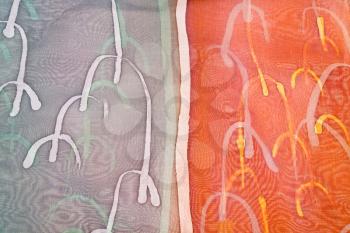 pattern on silk batik scarf