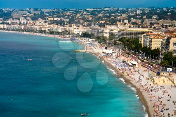 view on Azure coast in Nice, France