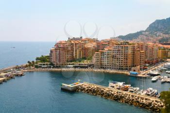 yacht mooring in Monaco in summer day