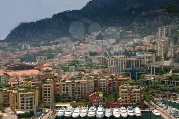 yacht berth in Monaco in summer day