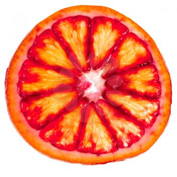 sliced red orange close up