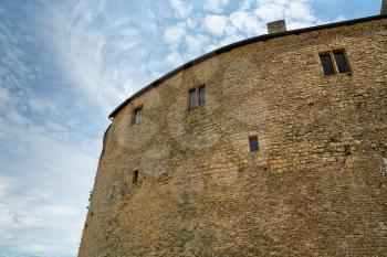 tower of fortified wall in chateau Sedan, France