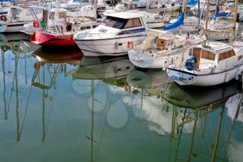 yacht mooring in Cancale, Brittany, France