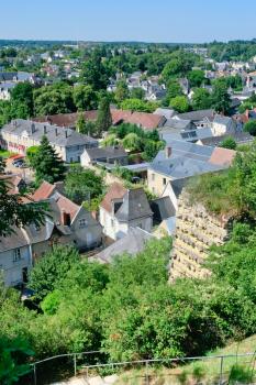 view on medieval town Amboise, France
