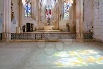 interior of catholical church in Amboise, France
