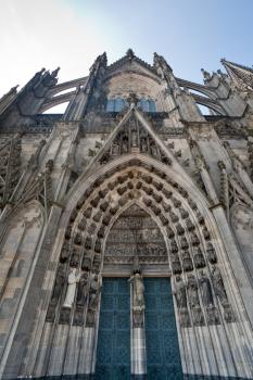Door of cathedral in Cologne in Germany