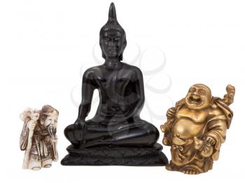 small gods - statuettes of gods or wise men