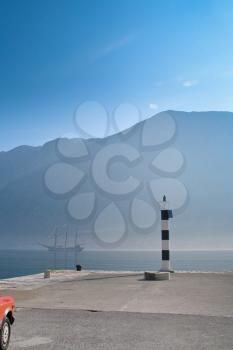 pier on Bay of Kotor, Montenegro