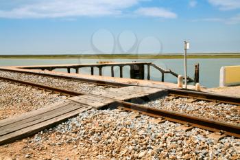 railroad and old small pier