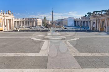 St.Peter Square with Egyptian obelisk in Rome, Italy