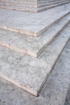 low and wide steps of marble stair