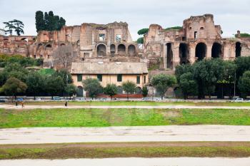 ancient Palatine and ground of Circus Maximus on Palatine Hill in Rome, Italy