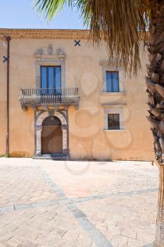 colonial style house in small sicilian town