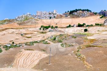 deserted village and worked grounds in Sicily, Italy