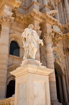 Apostle statue in Cathedral of Syracuse, Sicily